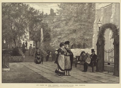 An Oasis in the Desert, Fountain-Court, the Temple by Henry Wallis
